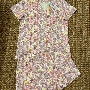 Roller Rabbit X Love Shake Fancy Monkey Pajama Set SZ Med NWT